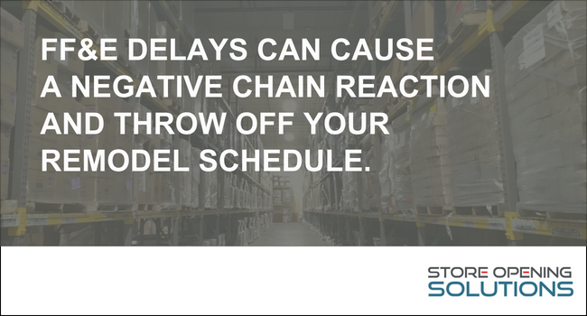 FF&E delays can cause a negative chain reaction and throw off your remodel schedule.