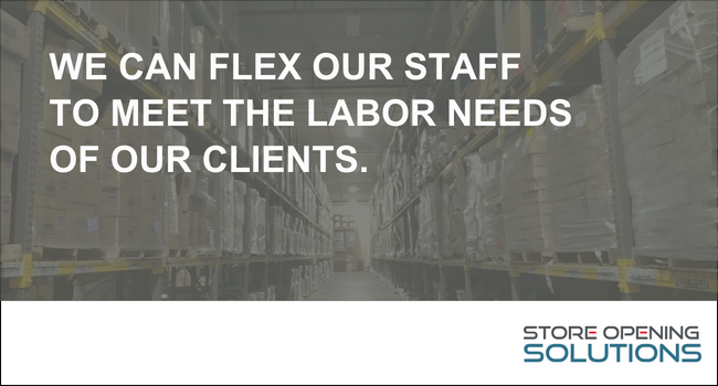 We can flex our staff to meet the labor needs of our clients.