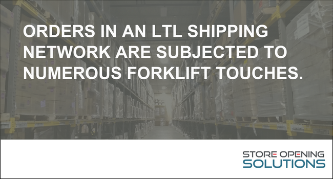 Orders in an LTL shipping network are subjected to numerous forklift touches